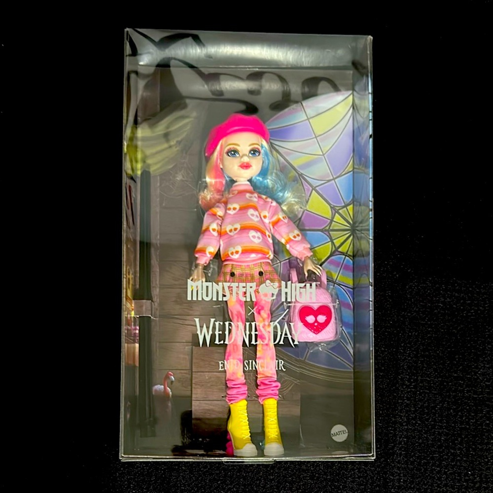 NEW Wednesday Enid Sinclair Doll Monster High X Pink Outfit NIB